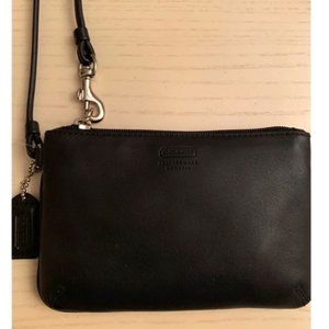 COACH Black Leather Wristlet, NWT